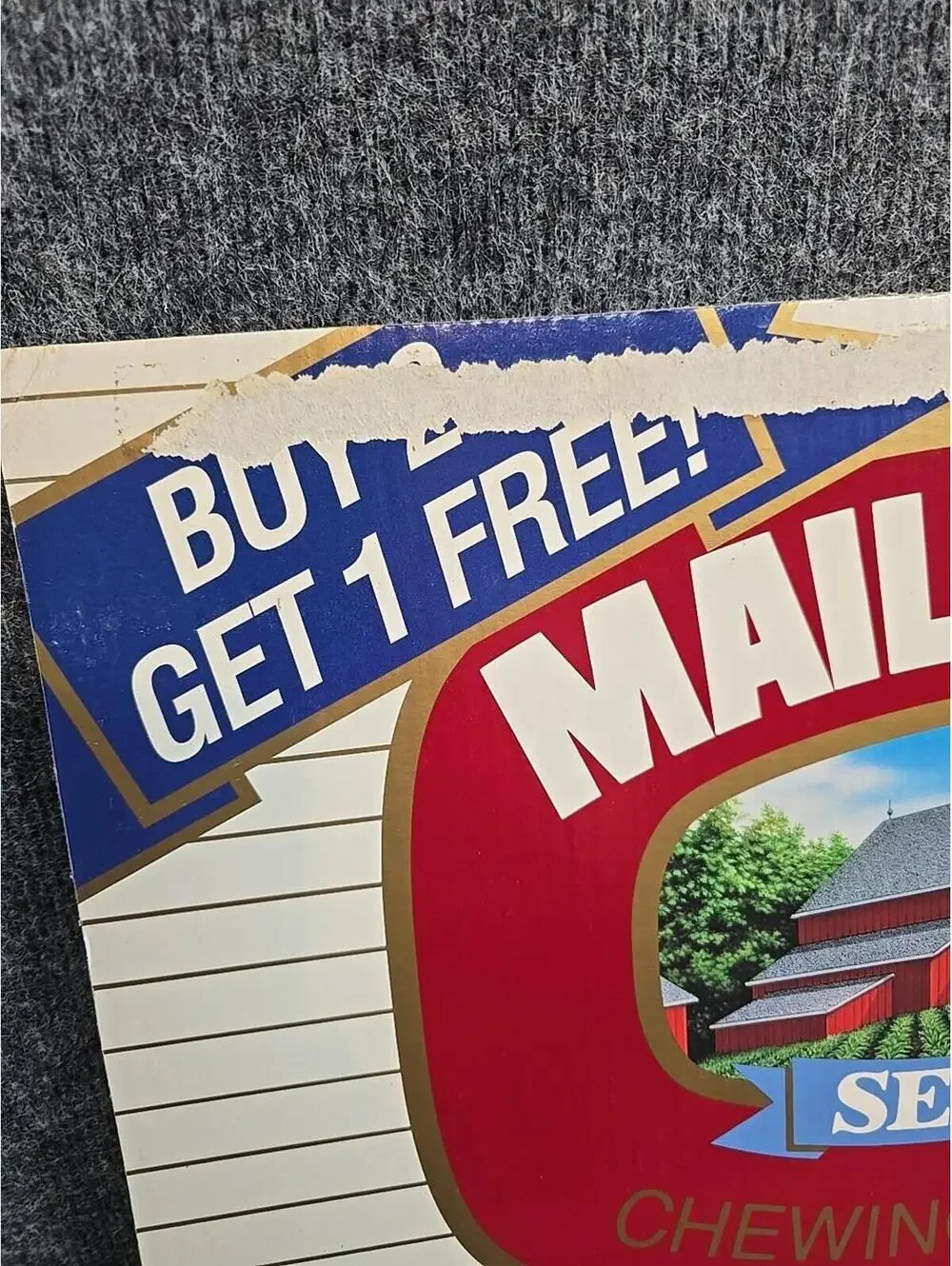 Vintage Mail Pouch Tobacco Advertising Cardboard Sign General Store BOGO Barn #2